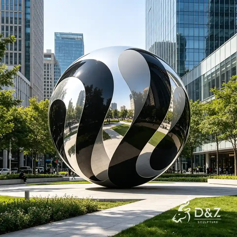 Large Outdoor Stainless Steel Sphere Sculpture City Landmark 8 Large Outdoor Stainless Steel Sphere Sculpture City Landmark 8
