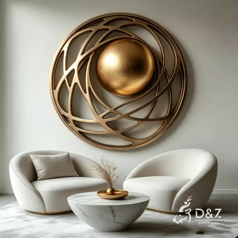 Large Metal Circle Wall Sculpture | Modern Circular Wall Art 8 Large Metal Circle Wall Sculpture | Modern Circular Wall Art 8