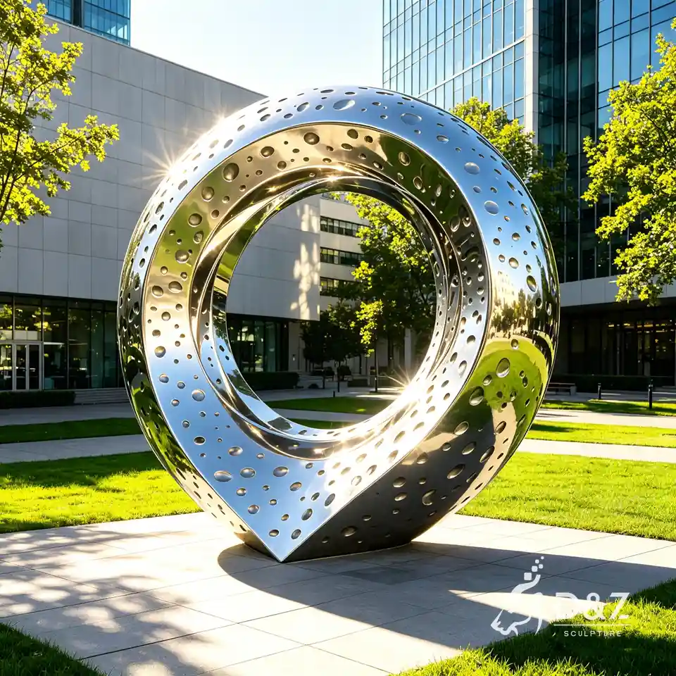 Large Water Drop Circle of Life Sculpture for Landscapes 8