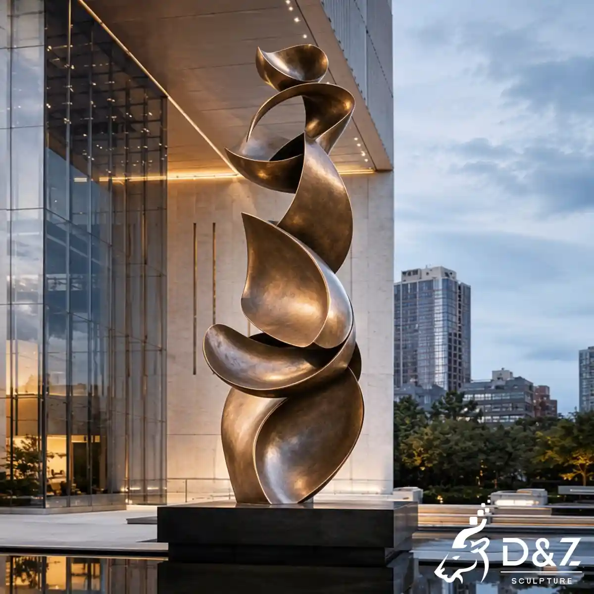 28 Custom Large Bronze Abstract Sculpture for Public Art-27
