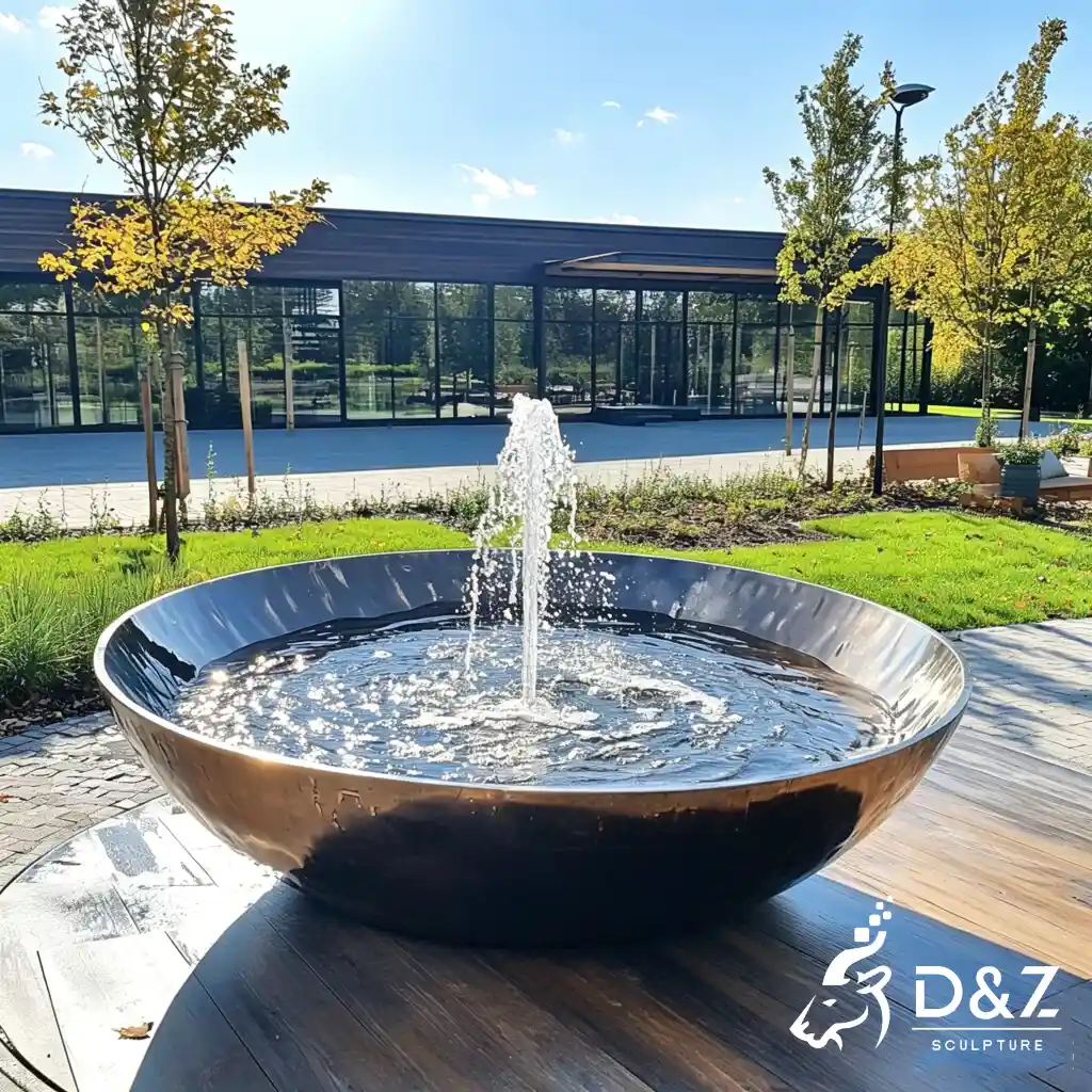 Large Corten Steel Bowl Fountain Outdoor Water Feature DZN700-6 Large Corten Steel Bowl Fountain Outdoor Water Feature DZN700-6