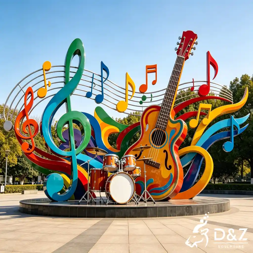 Large Outdoor Abstract Music Sculpture Musical Art Decor DZN695-8