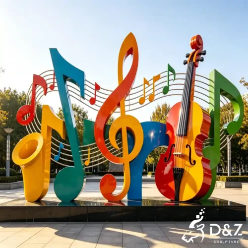 Large Outdoor Abstract Music Sculpture Musical Art Decor DZN695-1