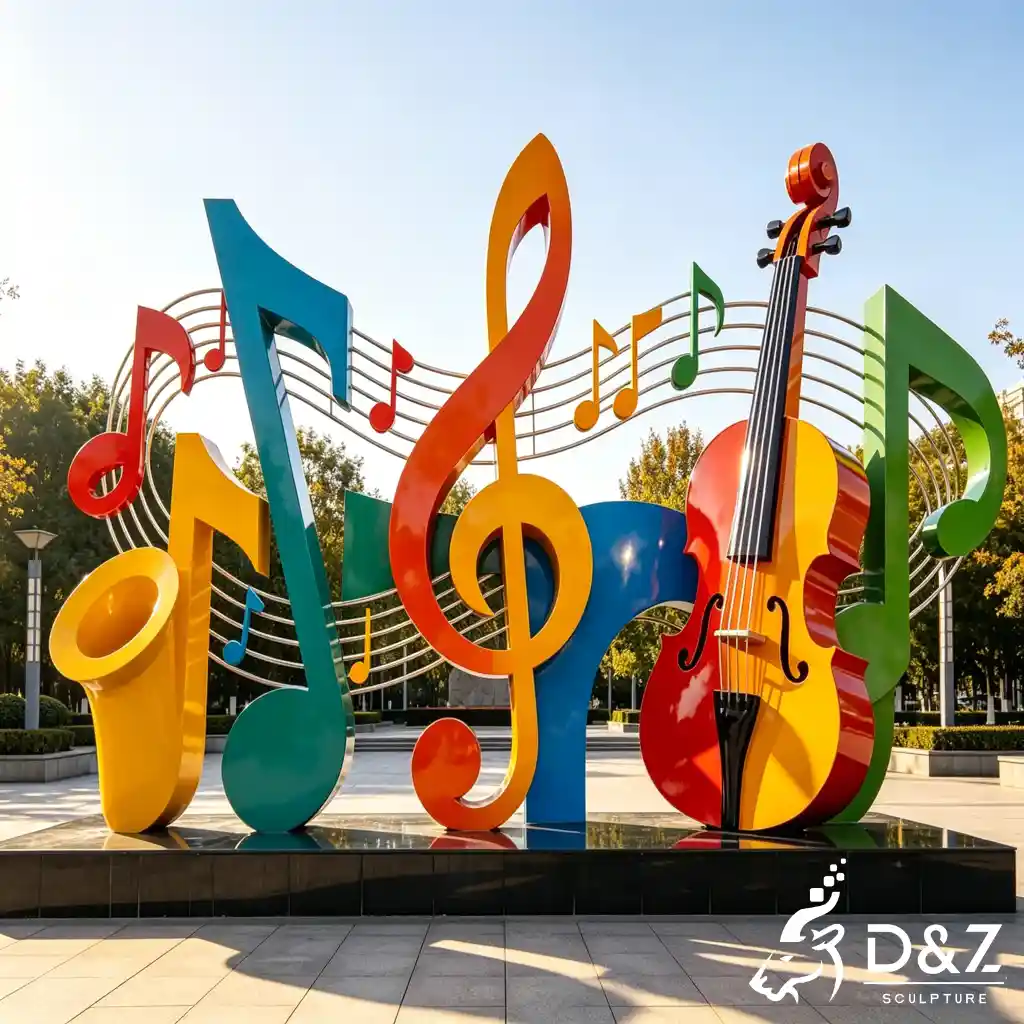 Large Outdoor Abstract Music Sculpture Musical Art Decor DZN695-1 Large Outdoor Abstract Music Sculpture Musical Art Decor DZN695-1