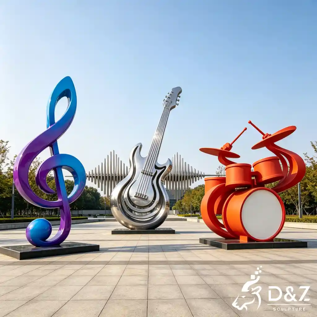 Large Outdoor Abstract Music Sculpture Musical Art Decor DZN695-2 Large Outdoor Abstract Music Sculpture Musical Art Decor DZN695-2