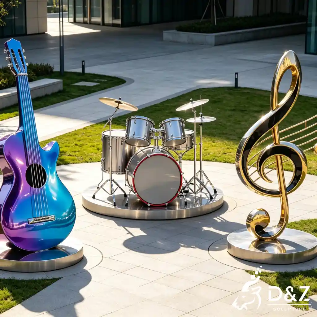 Large Outdoor Abstract Music Sculpture Musical Art Decor DZN695-3 Large Outdoor Abstract Music Sculpture Musical Art Decor DZN695-3