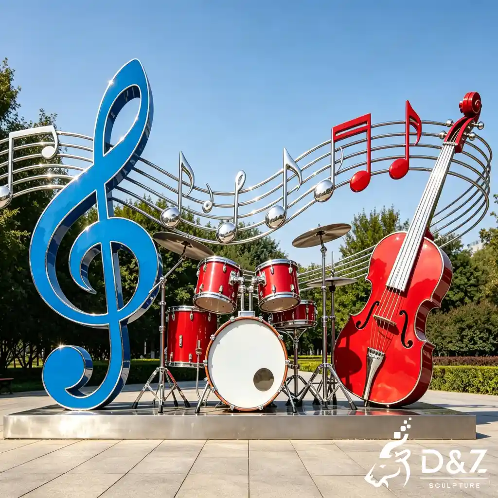 Large Outdoor Abstract Music Sculpture Musical Art Decor DZN695-6 Large Outdoor Abstract Music Sculpture Musical Art Decor DZN695-6