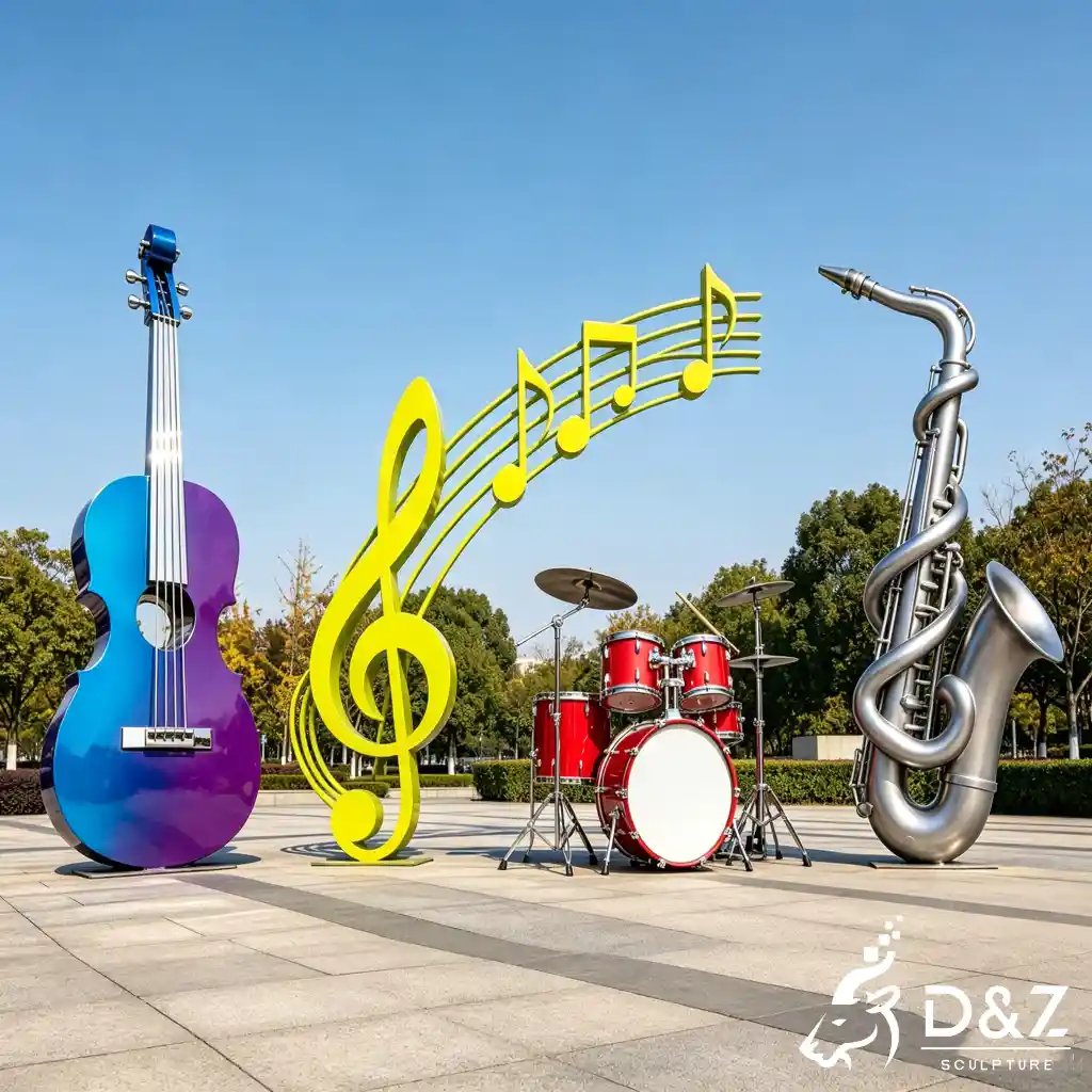 Large Outdoor Abstract Music Sculpture Musical Art Decor DZN695-7 Large Outdoor Abstract Music Sculpture Musical Art Decor DZN695-7