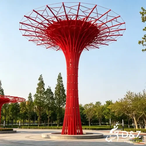Large Outdoor Abstract Tree Sculpture for Parks & Plazas DZN693-9