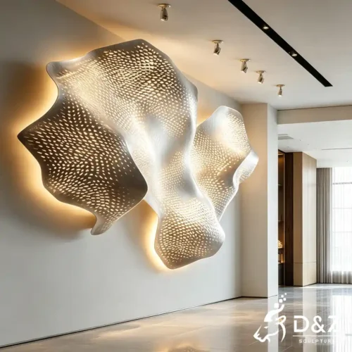 Abstract Metal Wall Sculpture Luxury Modern Art for Hotel DZN691-2