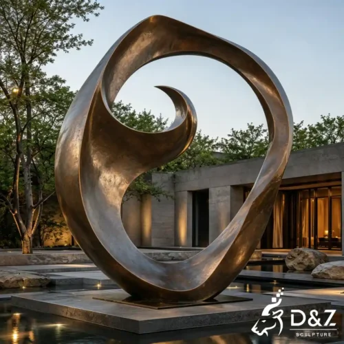 Large Abstract Bird Sculpture Modern Bronze Garden Decor DZN688-2