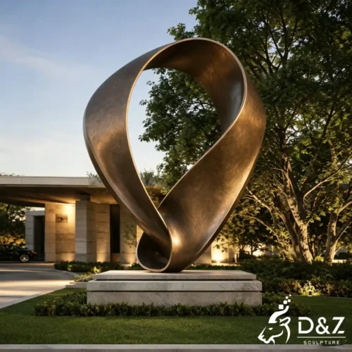 Abstract Infinity Sculpture Bronze Mobius Strip for Garden DZN684-1 Abstract Infinity Sculpture Bronze Mobius Strip for Garden DZN684-1