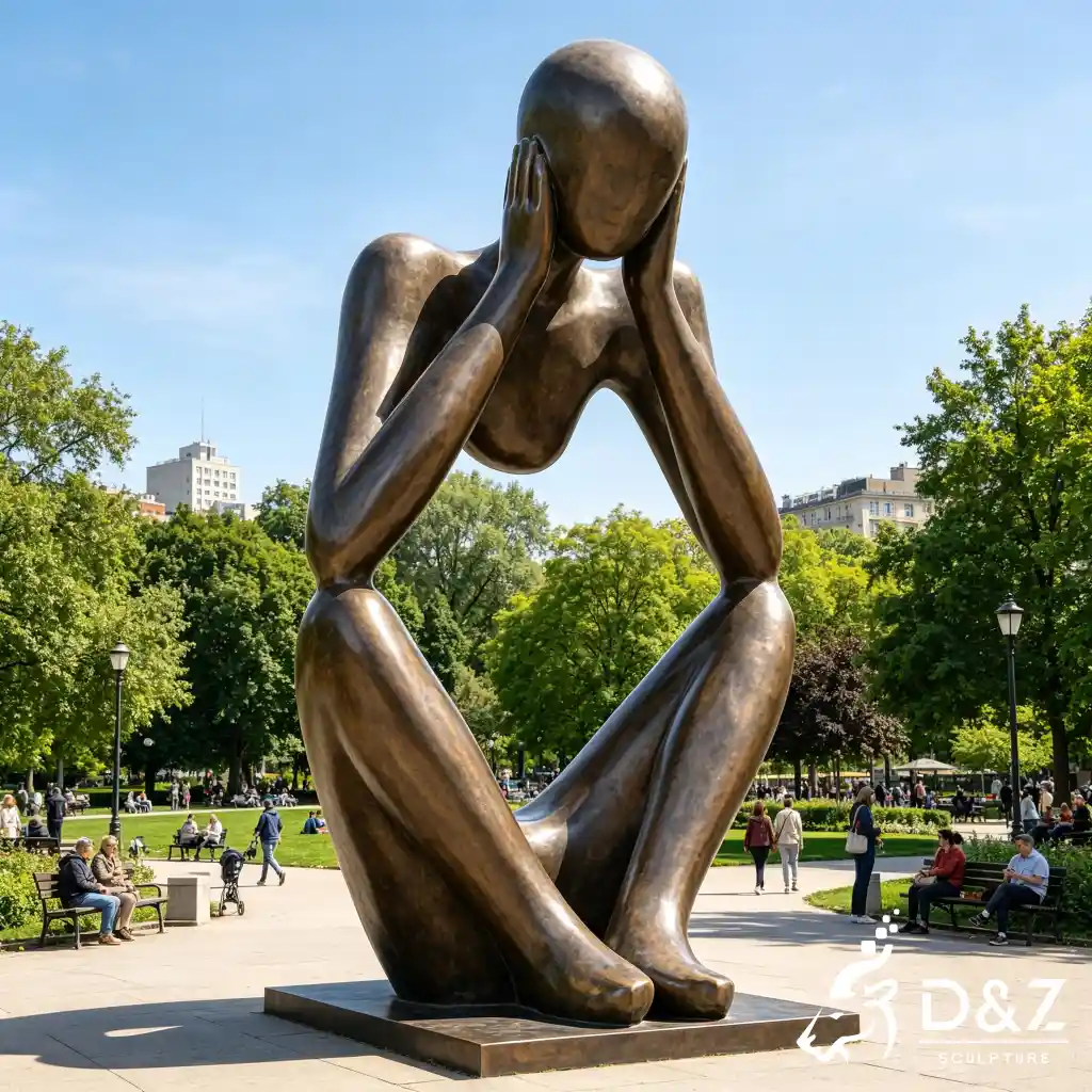 Bronze Abstract Thinker Sculpture Large Outdoor Public Art DZN699-1 Bronze Abstract Thinker Sculpture Large Outdoor Public Art DZN699-1