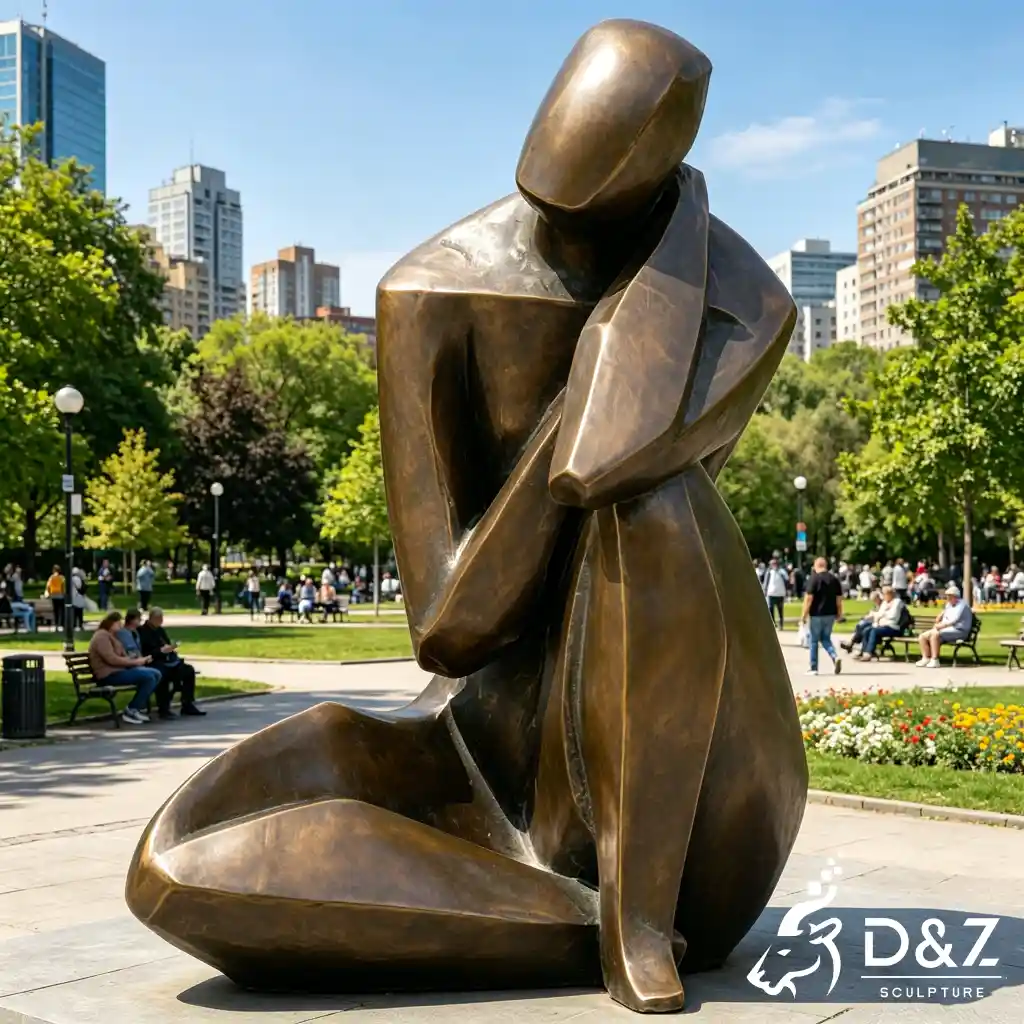 Bronze Abstract Thinker Sculpture Large Outdoor Public Art DZN699-5 Bronze Abstract Thinker Sculpture Large Outdoor Public Art DZN699-5
