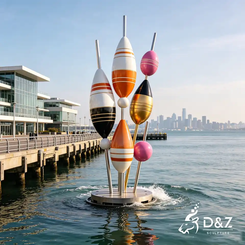 Large Fishing Float Abstract Art Sculptures | Custom Water Feature Sculpture 1 Large Fishing Float Abstract Art Sculptures | Custom Water Feature Sculpture 1