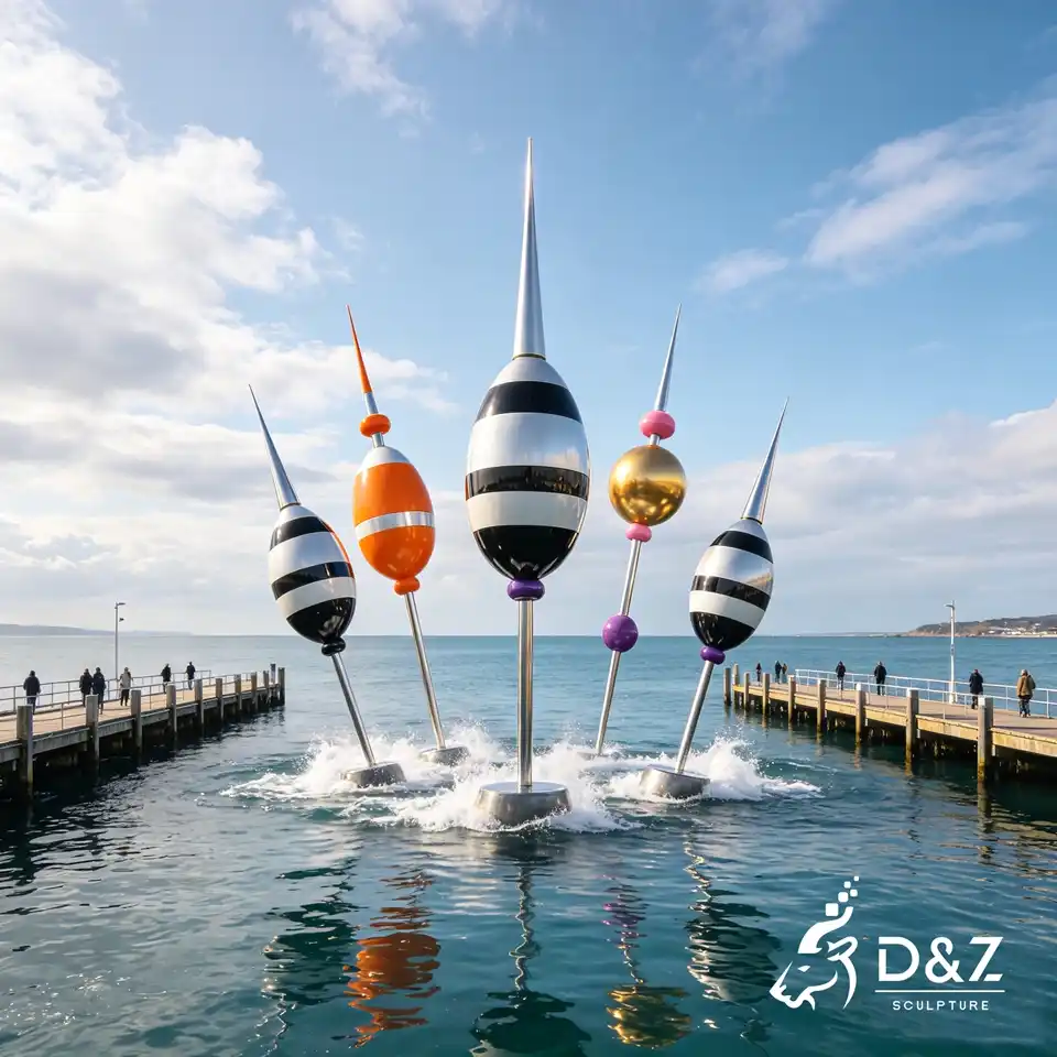 Large Fishing Float Abstract Art Sculptures | Custom Water Feature Sculpture 3 Large Fishing Float Abstract Art Sculptures | Custom Water Feature Sculpture 3