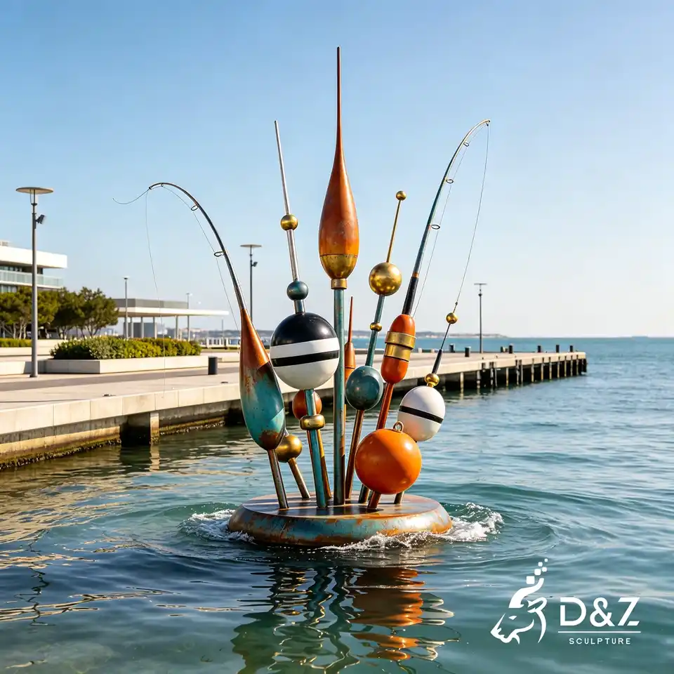 Large Fishing Float Abstract Art Sculptures | Custom Water Feature Sculpture 4 Large Fishing Float Abstract Art Sculptures | Custom Water Feature Sculpture 4