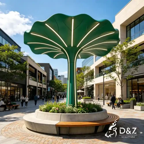 Artistic Lotus Leaf Floor Lamp | Stainless Steel Metal Sculpture Light for Commercial Spaces 1 Artistic Lotus Leaf Floor Lamp | Stainless Steel Metal Sculpture Light for Commercial Spaces 1