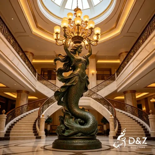 Bronze Mermaid Floor Lamp | Custom Sculptural Lighting Design 1 Bronze Mermaid Floor Lamp | Custom Sculptural Lighting Design 1
