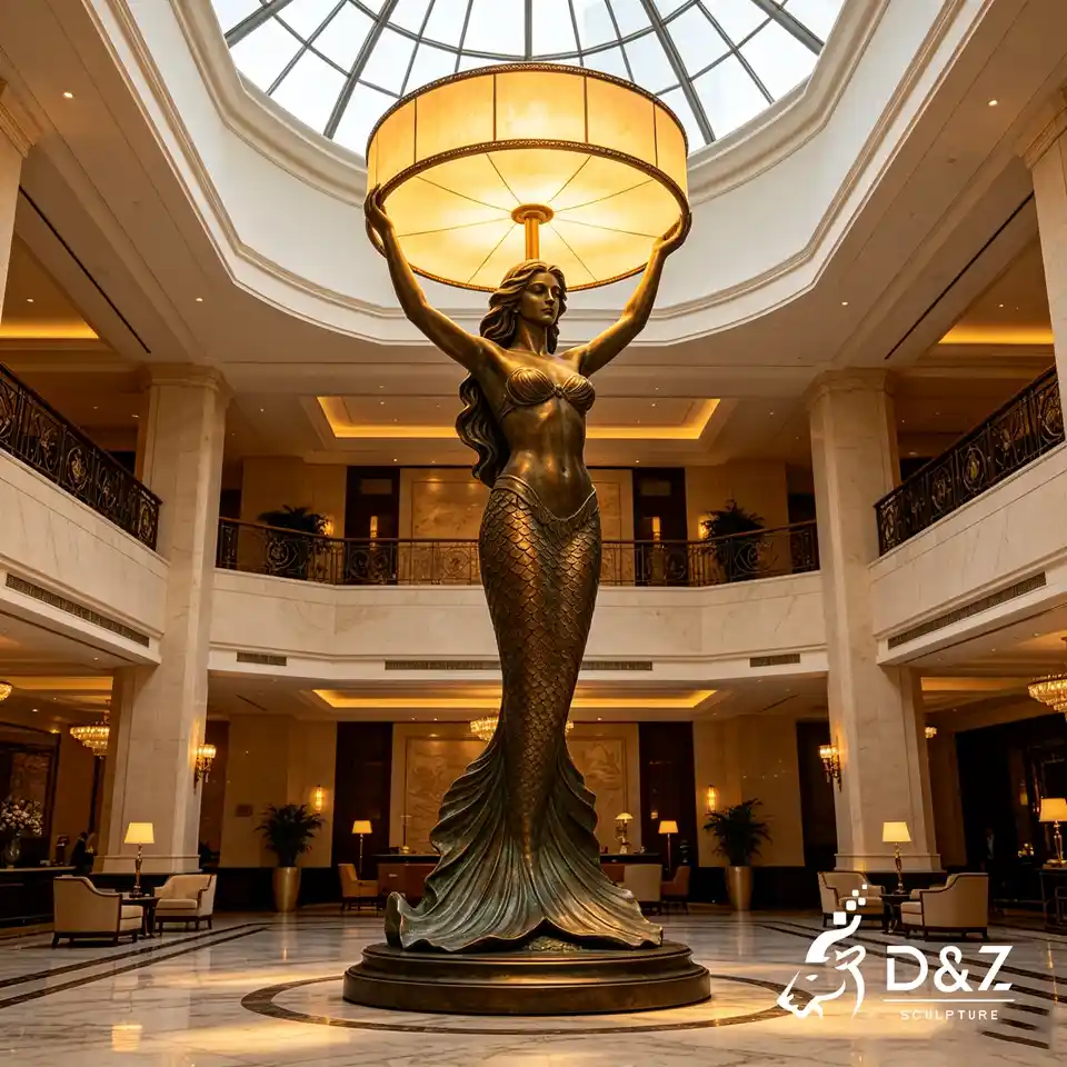 Bronze Mermaid Floor Lamp | Custom Sculptural Lighting Design 3 Bronze Mermaid Floor Lamp | Custom Sculptural Lighting Design 3