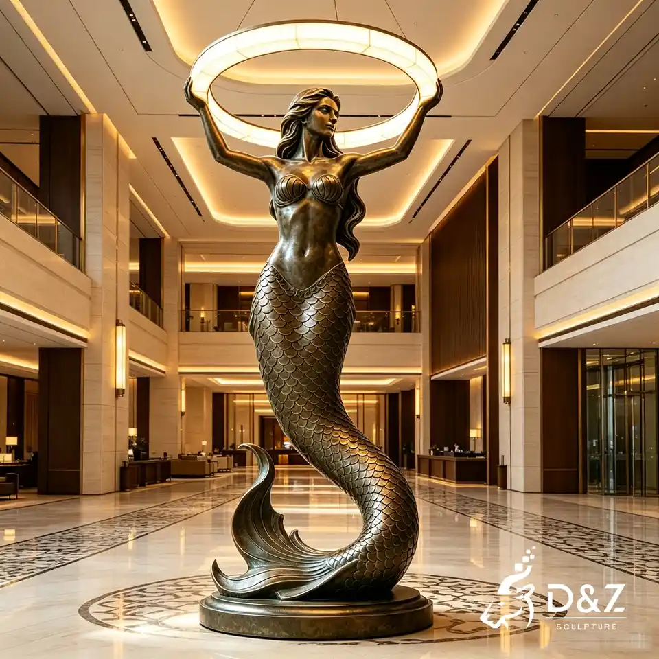 Bronze Mermaid Floor Lamp | Custom Sculptural Lighting Design 4 Bronze Mermaid Floor Lamp | Custom Sculptural Lighting Design 4