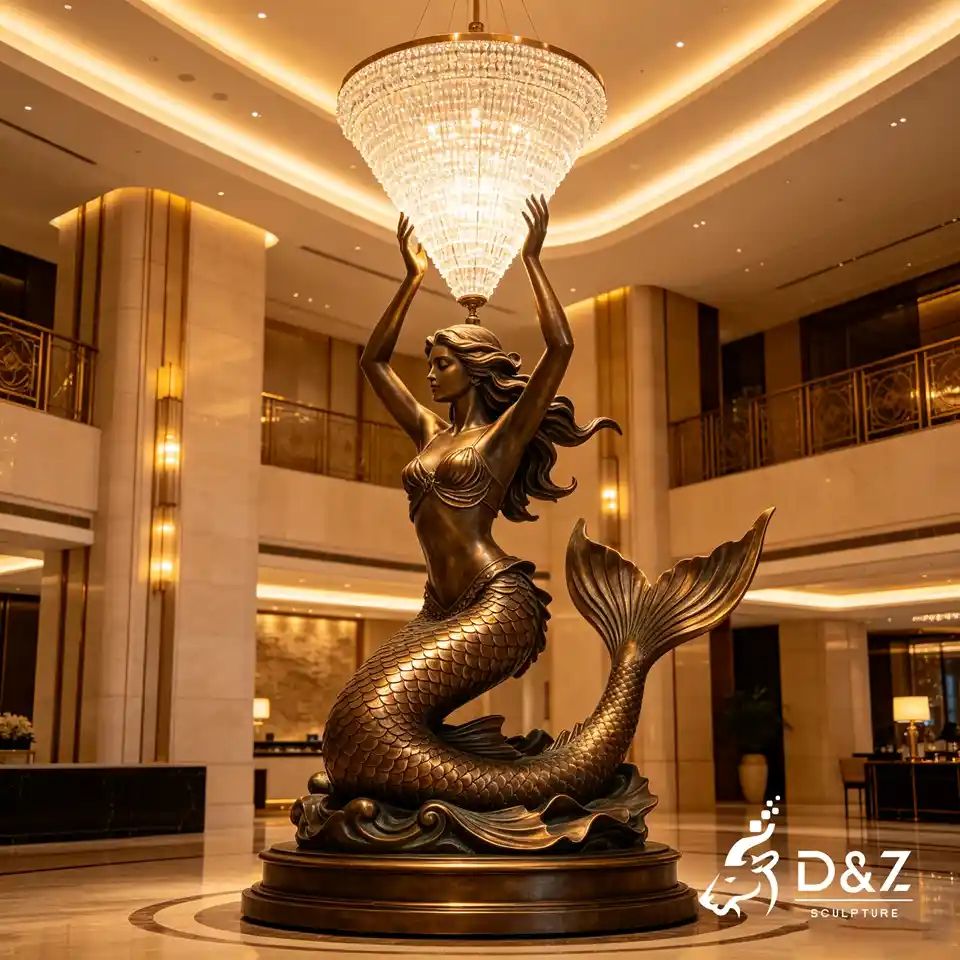 Bronze Mermaid Floor Lamp | Custom Sculptural Lighting Design 5 Bronze Mermaid Floor Lamp | Custom Sculptural Lighting Design 5