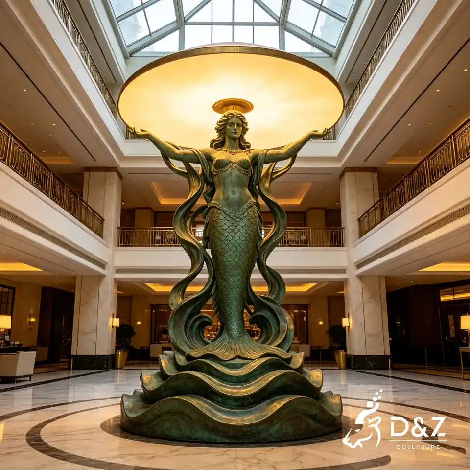 Bronze Mermaid Floor Lamp | Custom Sculptural Lighting Design 6 Bronze Mermaid Floor Lamp | Custom Sculptural Lighting Design 6