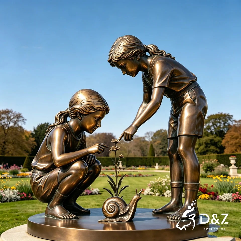 Custom Bronze Children Garden Statues 6 Custom Bronze Children Garden Statues 6