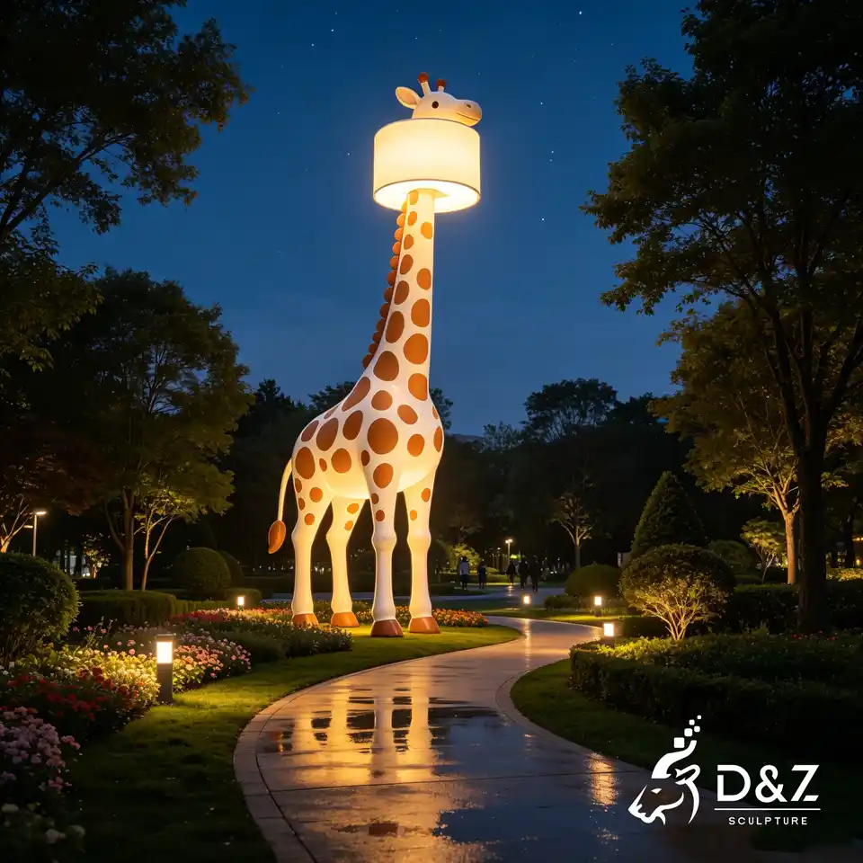 Giraffe Sculpture Floor Lamp | Custom Large Outdoor Animal Light Sculpture 3 Giraffe Sculpture Floor Lamp | Custom Large Outdoor Animal Light Sculpture 3