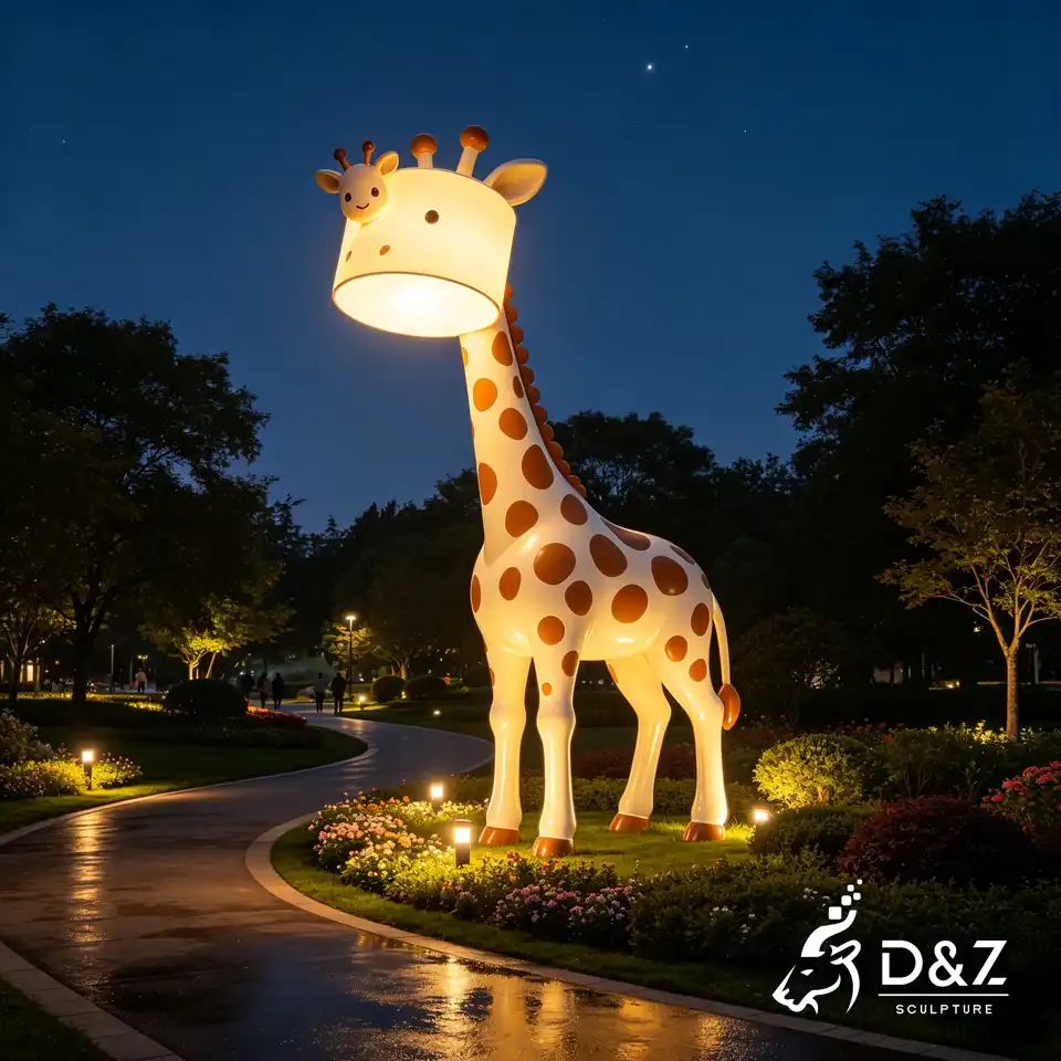 Giraffe Sculpture Floor Lamp | Custom Large Outdoor Animal Light Sculpture 4 Giraffe Sculpture Floor Lamp | Custom Large Outdoor Animal Light Sculpture 4
