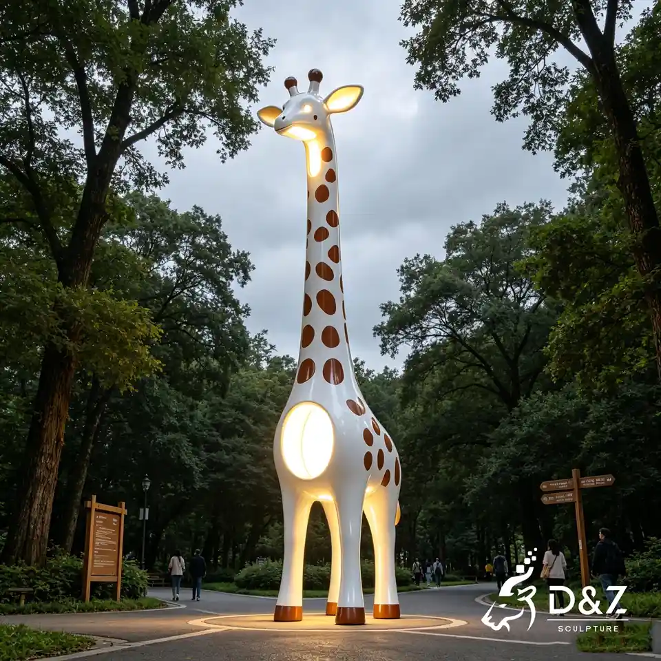 Giraffe Sculpture Floor Lamp | Custom Large Outdoor Animal Light Sculpture 6 Giraffe Sculpture Floor Lamp | Custom Large Outdoor Animal Light Sculpture 6