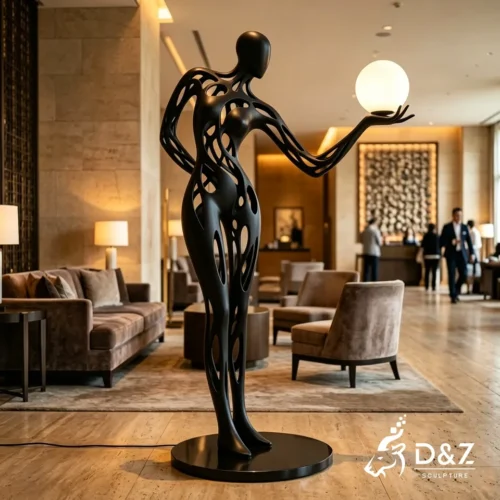 Human Sculpture Floor Lamp | Modern Abstract Human Figure Sculpture Lighting 1