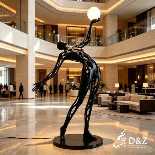 Human Sculpture Floor Lamp | Modern Abstract Human Figure Sculpture Lighting 2