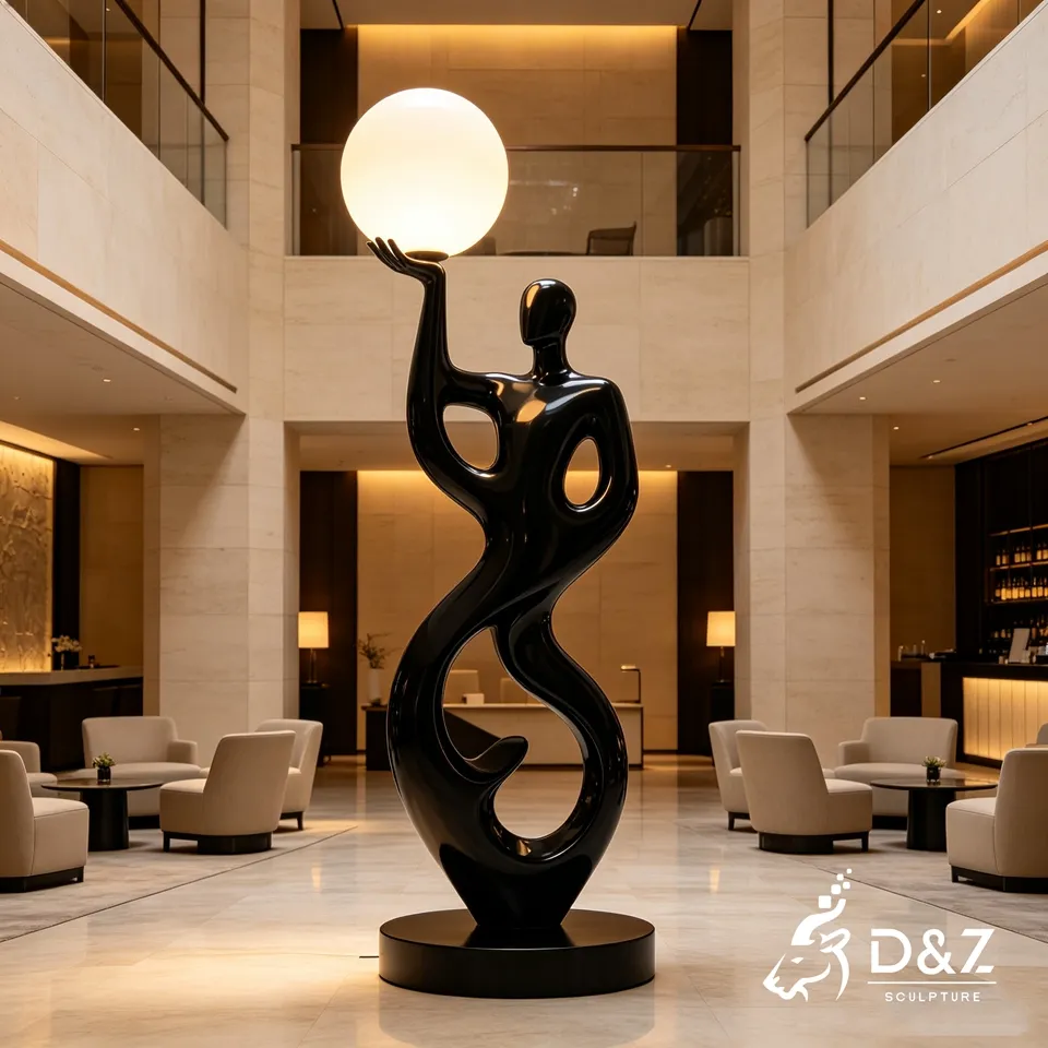 Human Sculpture Floor Lamp | Modern Abstract Human Figure Sculpture Lighting 3 Human Sculpture Floor Lamp | Modern Abstract Human Figure Sculpture Lighting 3