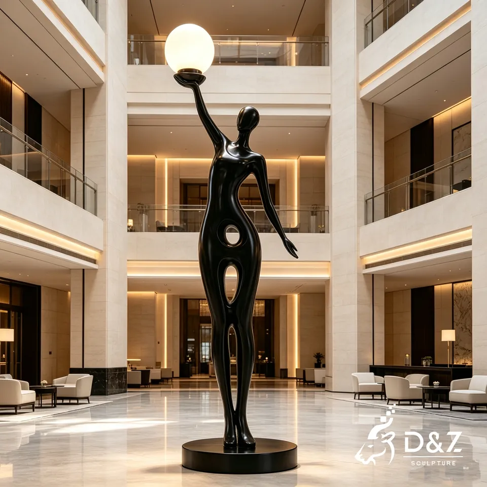 Human Sculpture Floor Lamp | Modern Abstract Human Figure Sculpture Lighting 4 Human Sculpture Floor Lamp | Modern Abstract Human Figure Sculpture Lighting 4