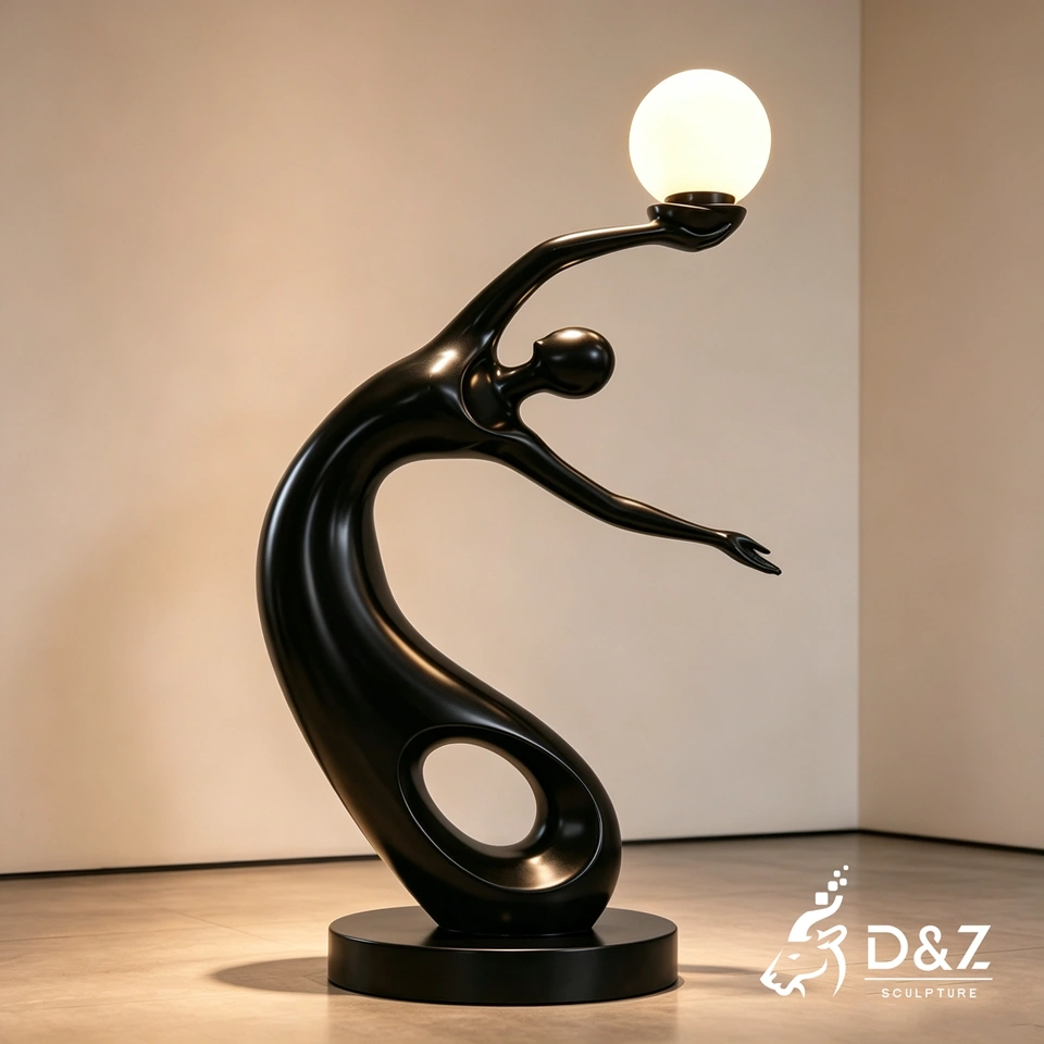 Human Sculpture Floor Lamp | Modern Abstract Human Figure Sculpture Lighting 6 Human Sculpture Floor Lamp | Modern Abstract Human Figure Sculpture Lighting 6