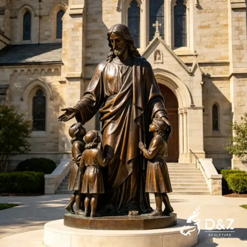 Jesus with Children Statue | Custom Bronze Religious Sculpture 1 Jesus with Children Statue | Custom Bronze Religious Sculpture 1