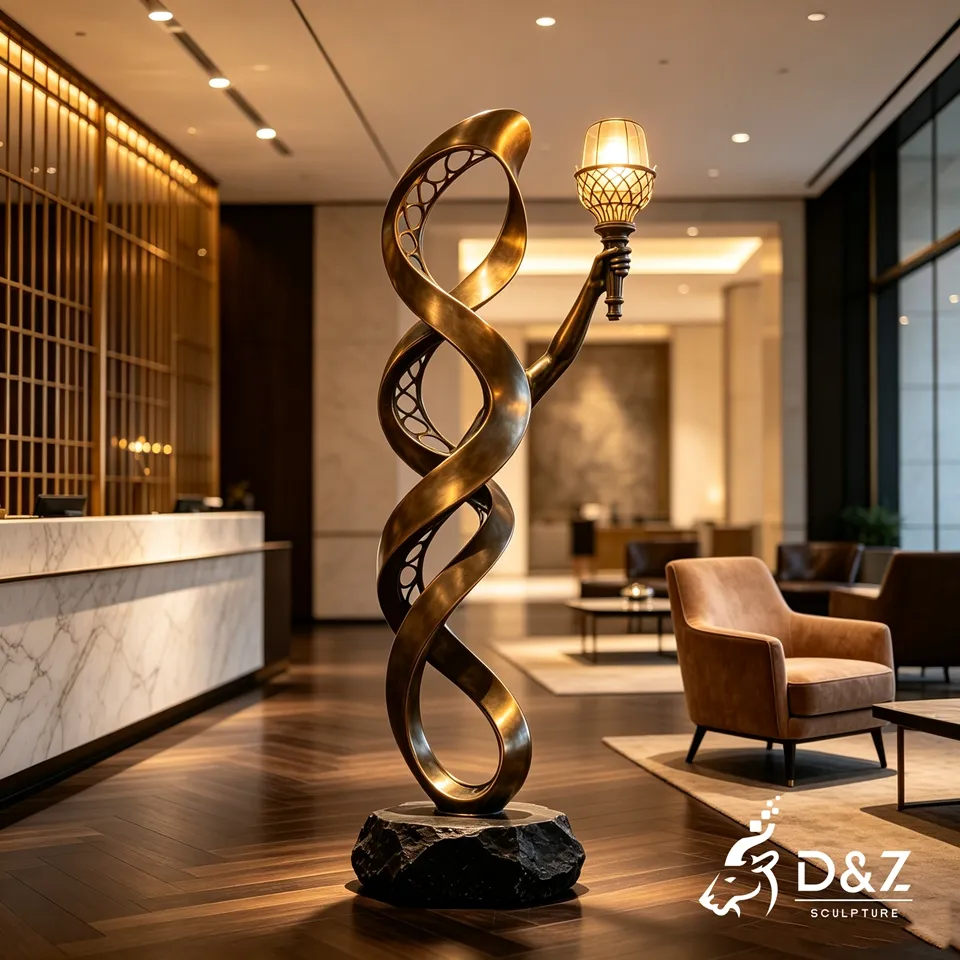 Statue of Liberty Floor Lamp | Abstract Bronze Floor Lamp Sculpture 1 Statue of Liberty Floor Lamp | Abstract Bronze Floor Lamp Sculpture 1