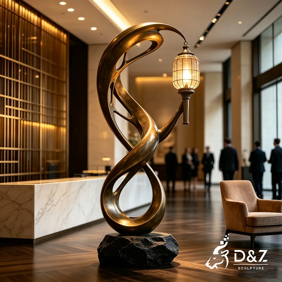 Statue of Liberty Floor Lamp | Abstract Bronze Floor Lamp Sculpture 2 Statue of Liberty Floor Lamp | Abstract Bronze Floor Lamp Sculpture 2