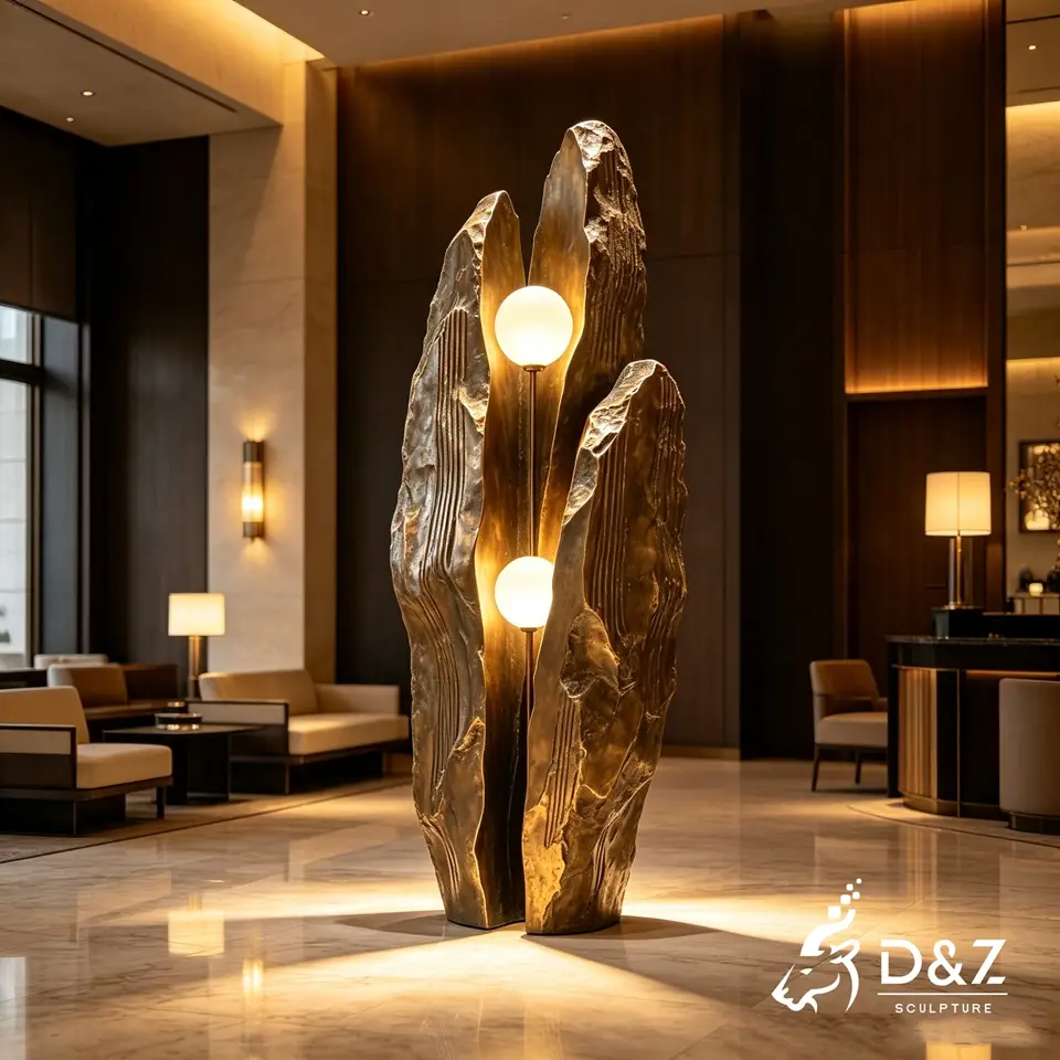 Bronze Modern Floor Lamp Inspired by Rock Crevices 1 Bronze Modern Floor Lamp Inspired by Rock Crevices 1