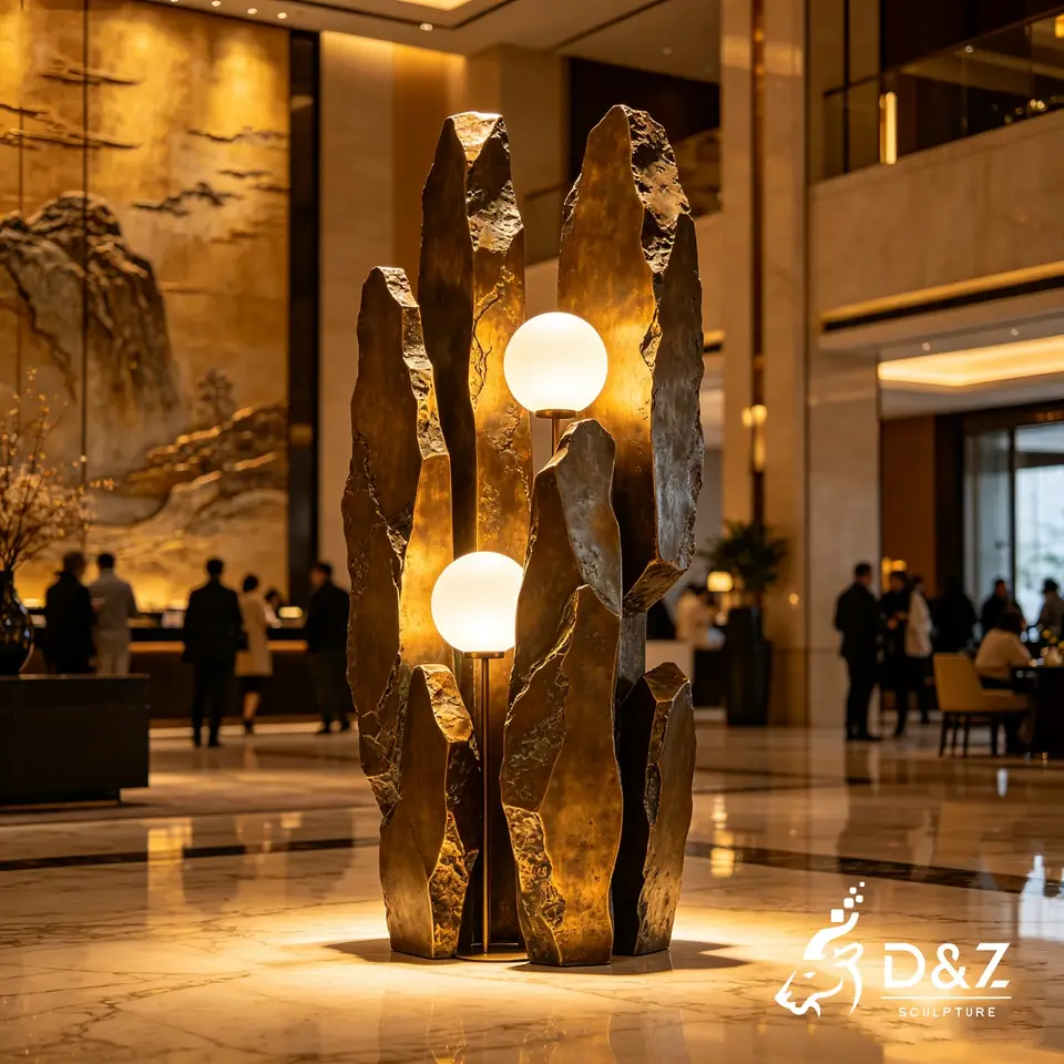 Bronze Modern Floor Lamp Inspired by Rock Crevices 2 Bronze Modern Floor Lamp Inspired by Rock Crevices 2