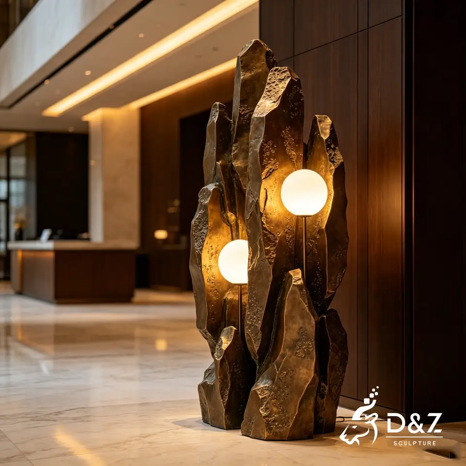 Bronze Modern Floor Lamp Inspired by Rock Crevices 3 Bronze Modern Floor Lamp Inspired by Rock Crevices 3