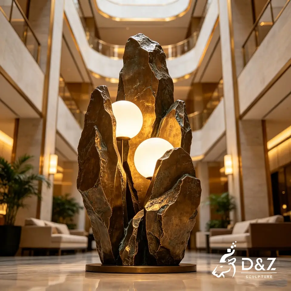 Bronze Modern Floor Lamp Inspired by Rock Crevices 4 Bronze Modern Floor Lamp Inspired by Rock Crevices 4
