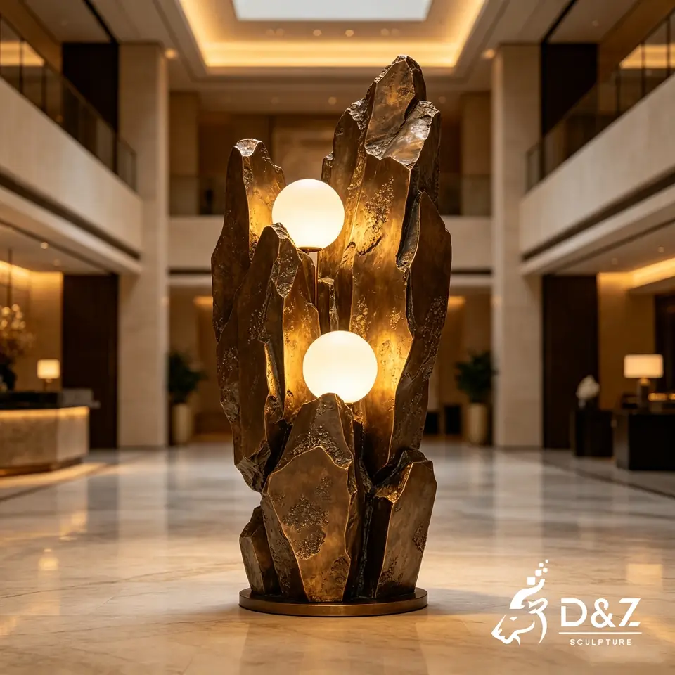 Bronze Modern Floor Lamp Inspired by Rock Crevices 5 Bronze Modern Floor Lamp Inspired by Rock Crevices 5