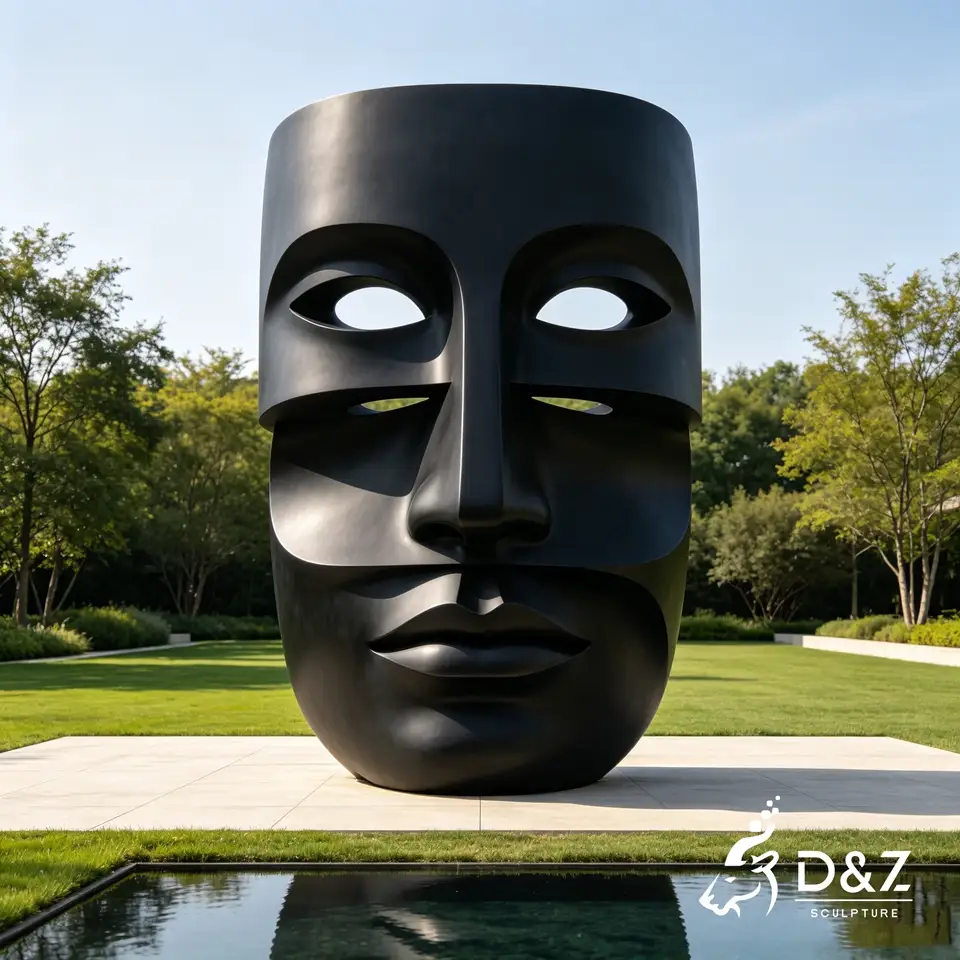Outdoor Modern Sculpture | Abstract Face Art Sculpture in Stainless Steel 2 Outdoor Modern Sculpture | Abstract Face Art Sculpture in Stainless Steel 2