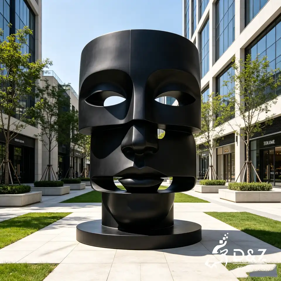 Outdoor Modern Sculpture | Abstract Face Art Sculpture in Stainless Steel 3 Outdoor Modern Sculpture | Abstract Face Art Sculpture in Stainless Steel 3