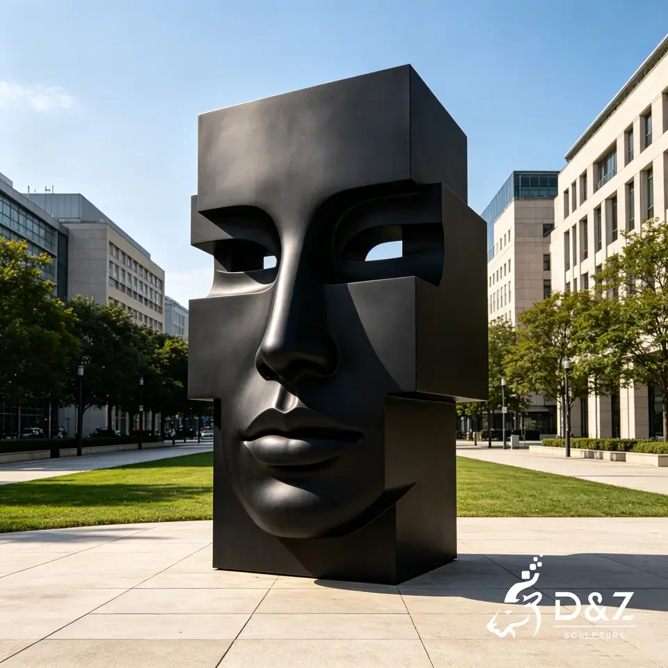 Outdoor Modern Sculpture | Abstract Face Art Sculpture in Stainless Steel 4 Outdoor Modern Sculpture | Abstract Face Art Sculpture in Stainless Steel 4