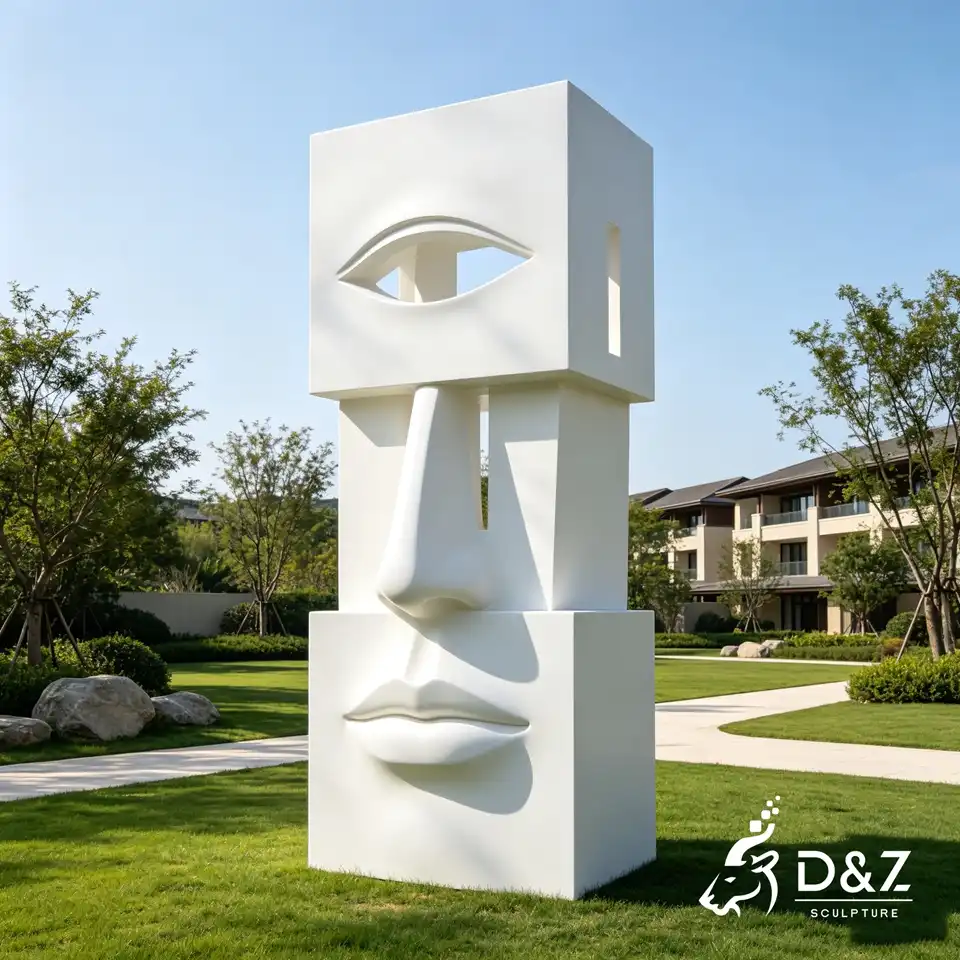 Outdoor Modern Sculpture | Abstract Face Art Sculpture in Stainless Steel 5 Outdoor Modern Sculpture | Abstract Face Art Sculpture in Stainless Steel 5