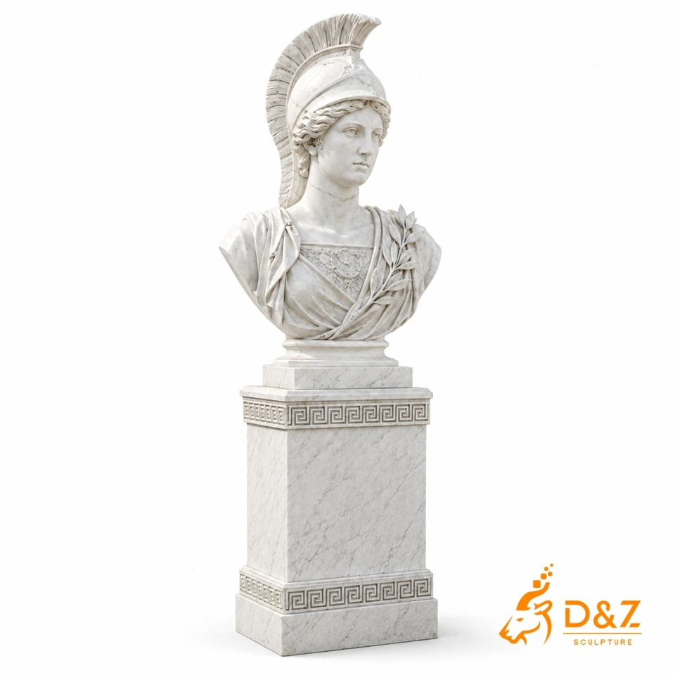 Athena Bust Sculpture 45 Degree View Athena Bust Sculpture 45 Degree View