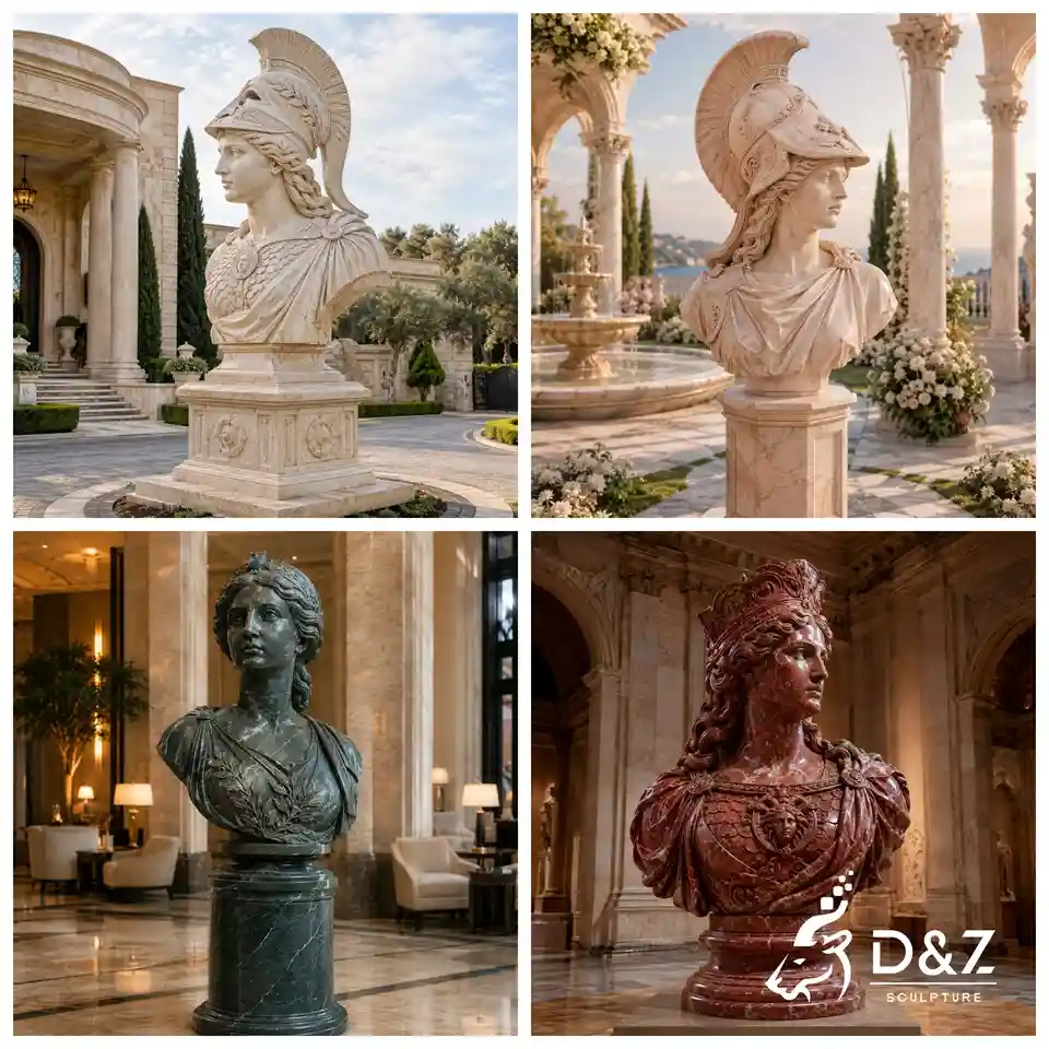 Athena Bust Statue Applications and Custom Marble Designs Athena Bust Statue Applications and Custom Marble Designs